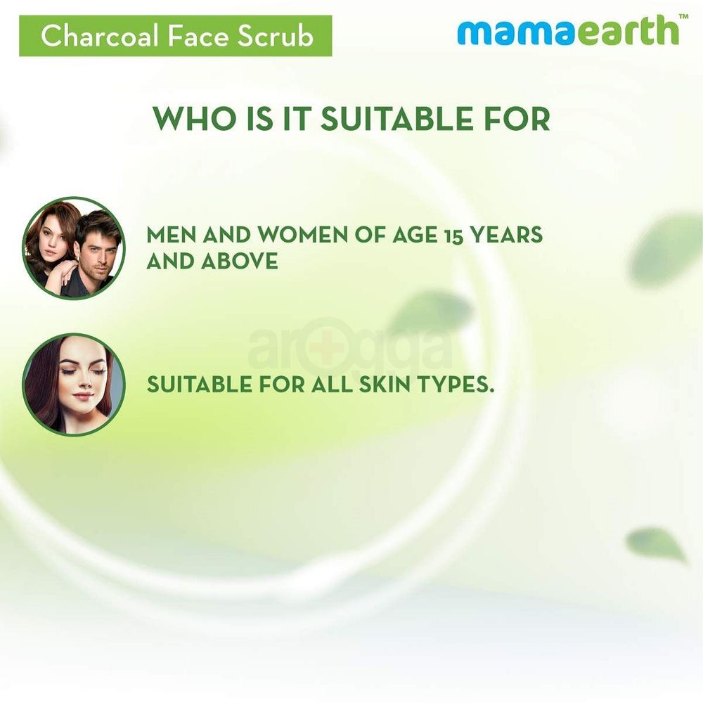 Mamaearth Charcoal Face Scrub for Deep Exfoliation 100g  