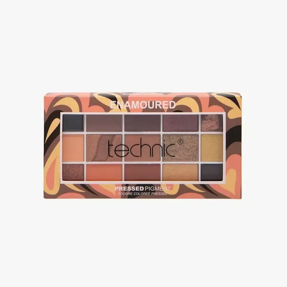 Technic 15 Color Pressed Pigment Eyeshadow Palette - Enamoured  