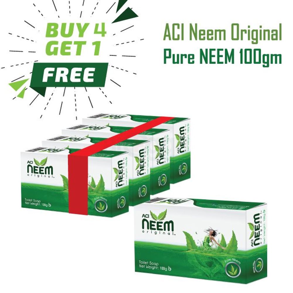 Buy 4 ACI Neem Original Pure Neem Soap 100 g Get 1 free  