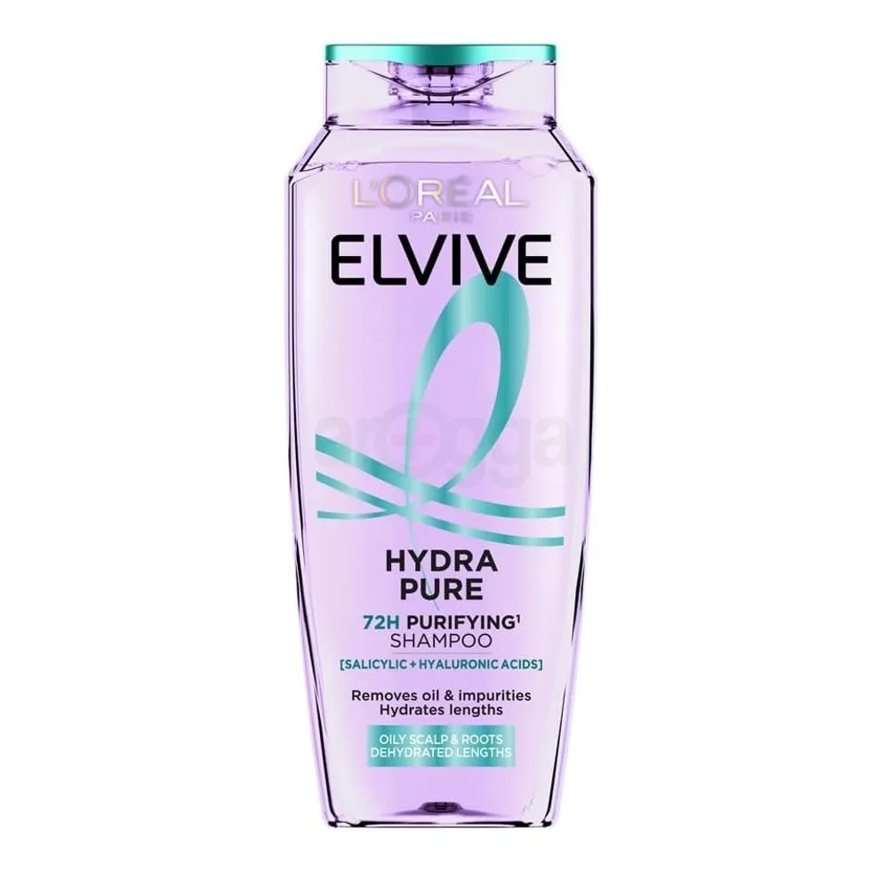 Loreal Paris Elseve Hyaluron Pure 72hr Purifying Shampoo for Oily Scalp and Roots Dehydrated Lengths 250ml  
