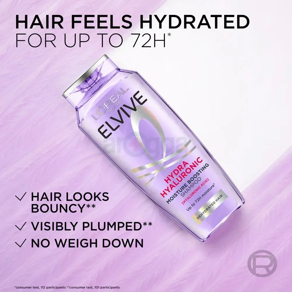 Loreal Paris Elvive Hydra Hyaluronic Moisture Boosting Shampoo for Dehydrated Hair  