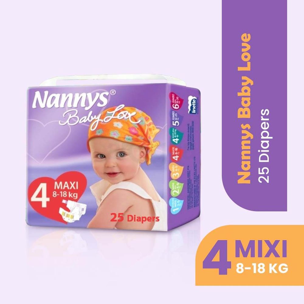 Nannys Baby Love Belt System Diaper 25pcs - Maxi (8-18kg)  