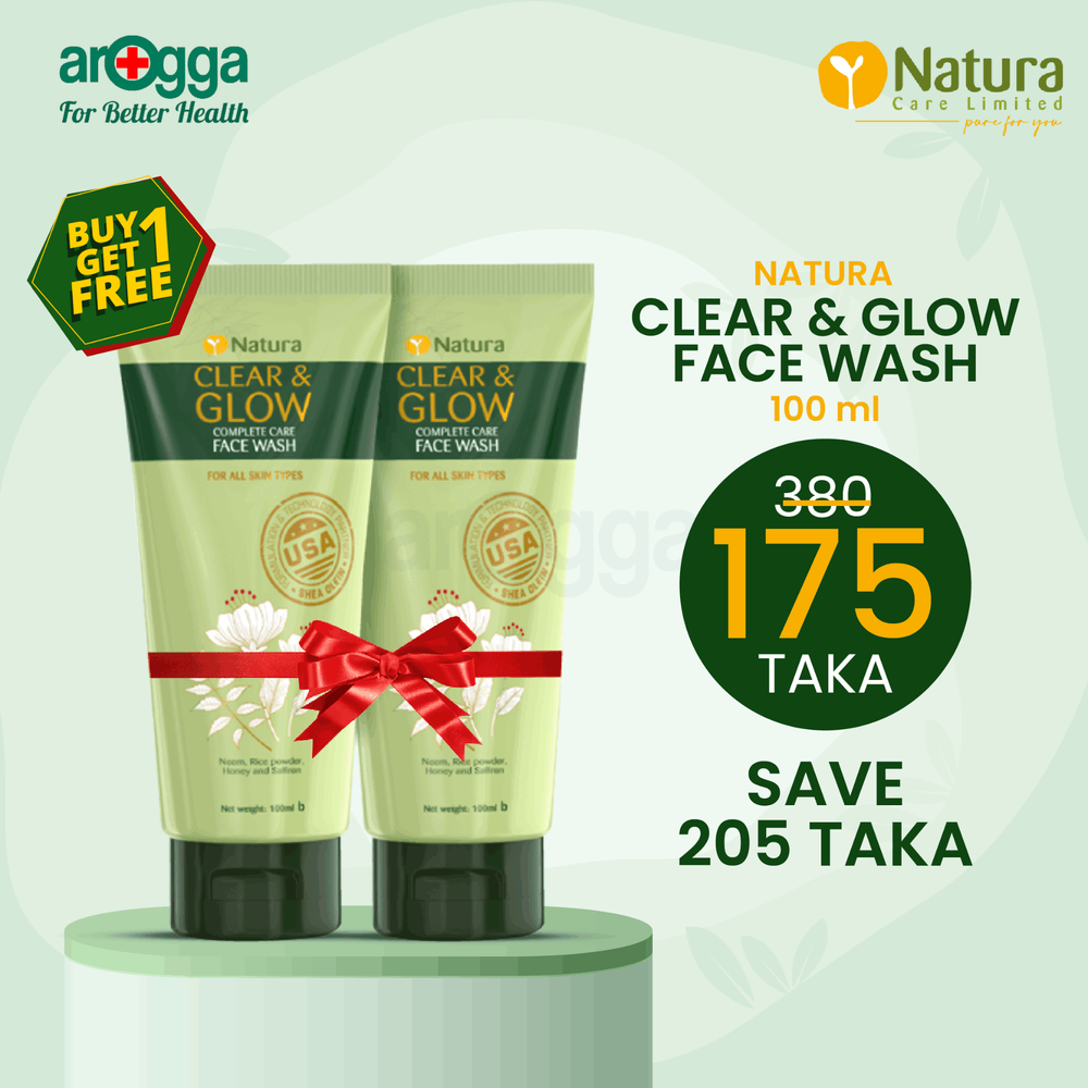 Natura Clear & Glow Face Wash 100 ml - Buy1 Get1  