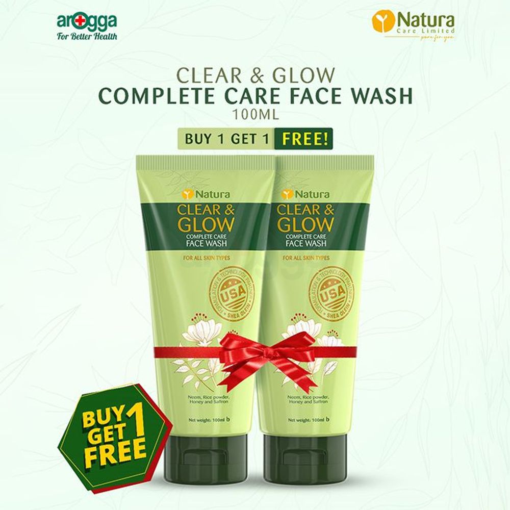 Natura Clear & Glow Face Wash 100 ml - Buy1 Get1  