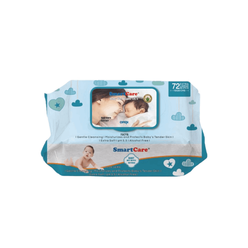 Smart Care Wet Wipes With Fliptop 72pcs  