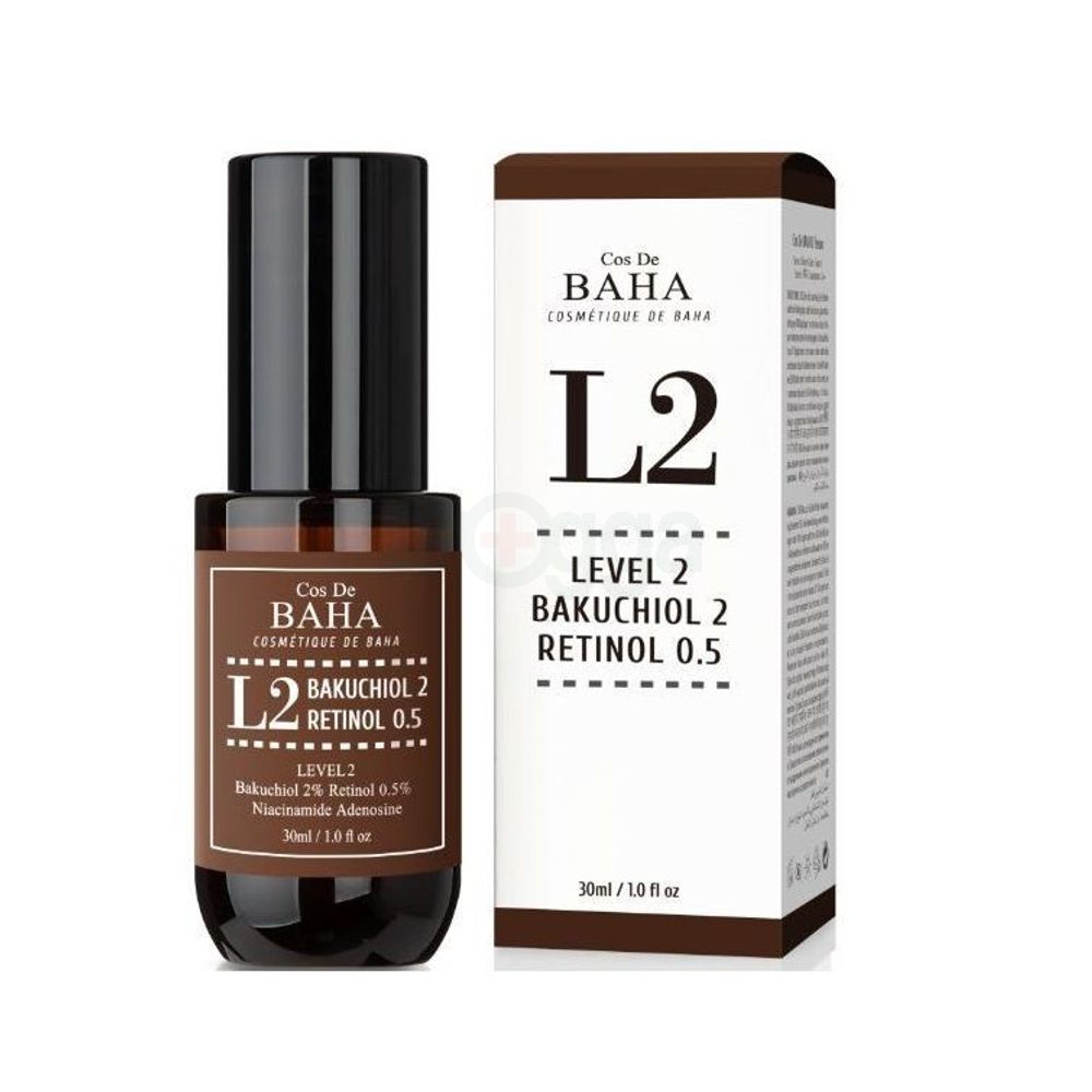 Cos De BAHA L2 Serum with Level 2 Bakuchiol 2% and Retinol 0.5% 30ml  