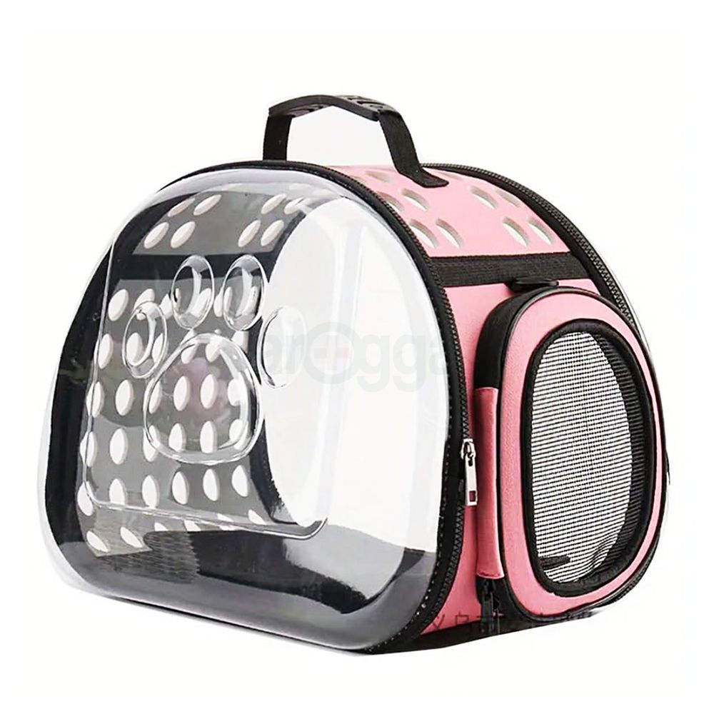 Double Side Plastic Handbag Clear Transparent Cat Carrier For, Puppy L-P00014  