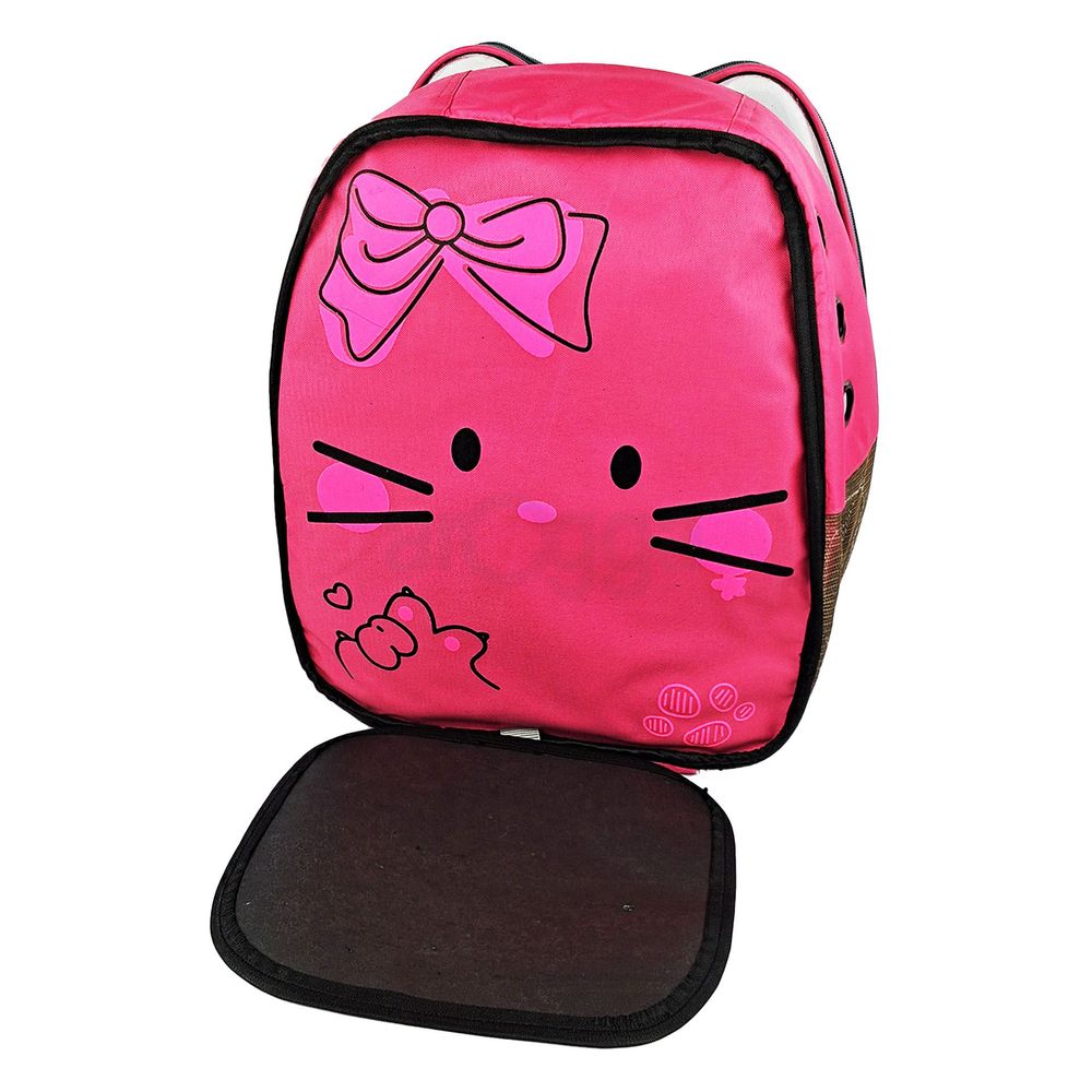 Pet Carrier Bag Portable Pet Outdoor Travel Backpack Cartoon Cage Pink Color-P00264  