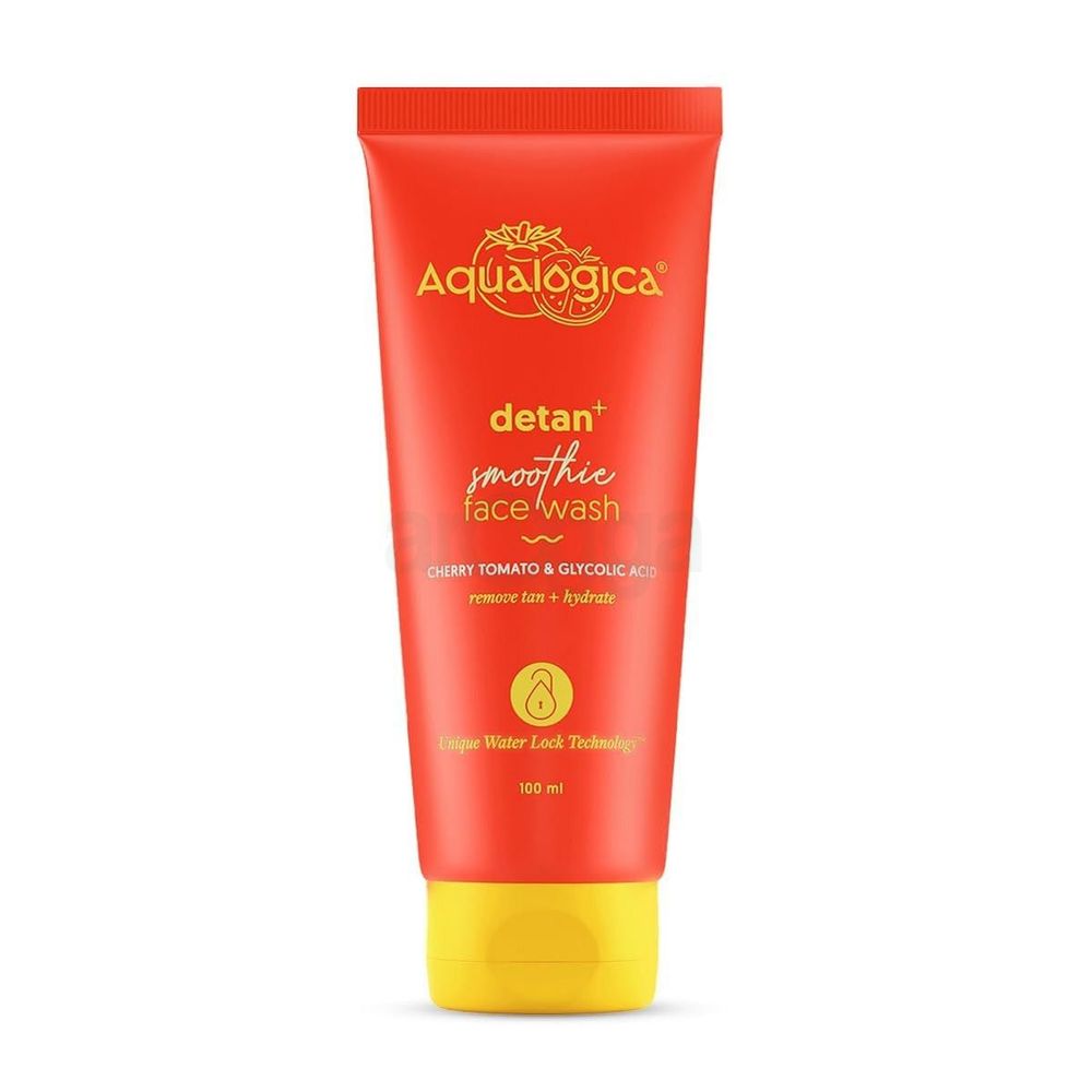 Aqualogica Detan Smoothie Face Wash with Cherry Tomato & Glycolic Acid  