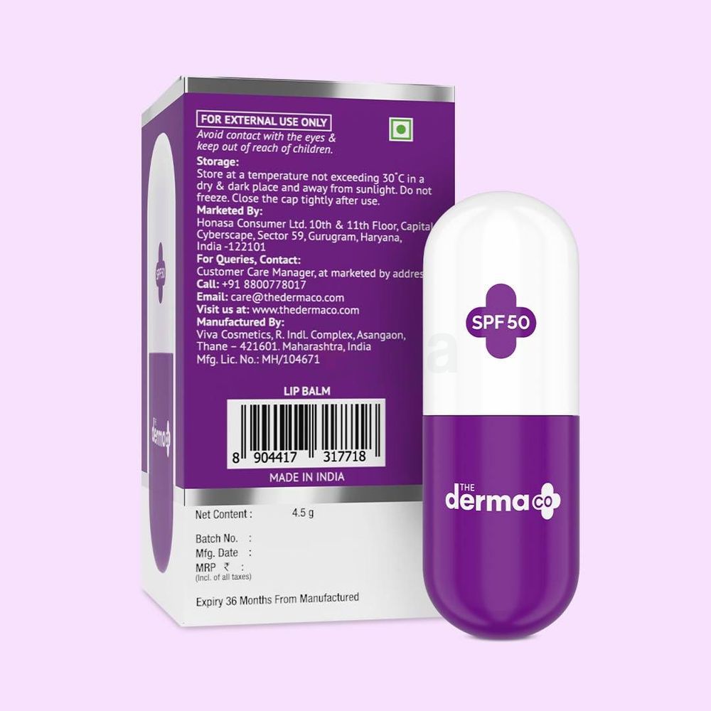 The Derma Co 1% Vitamin C Brightening Lip Balm for Dark & Pigmented Lips  