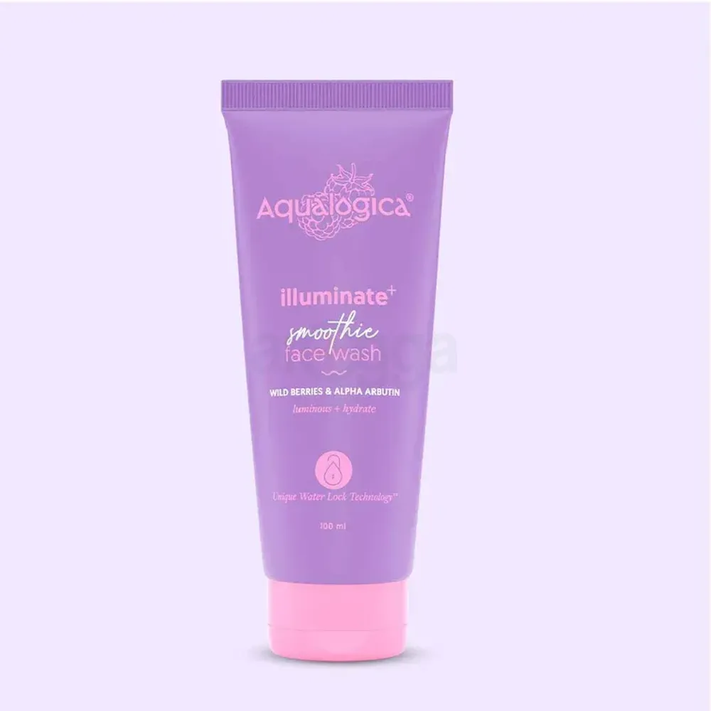 Aqualogica Illuminate Smoothie Face Wash with Wild Barries & Alpha Arbutin  