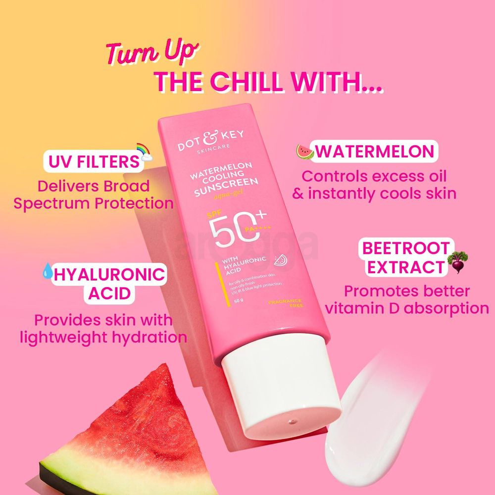Dot and Key Watermelon Cooling Sunscreen SPF 50+ PA++++ with Hyaluronic Acid  
