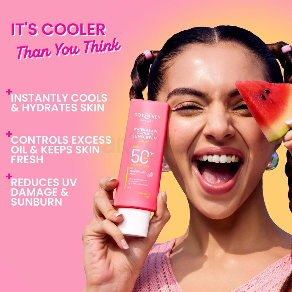 Dot and Key Watermelon Cooling Sunscreen SPF 50+ PA++++ with Hyaluronic Acid  