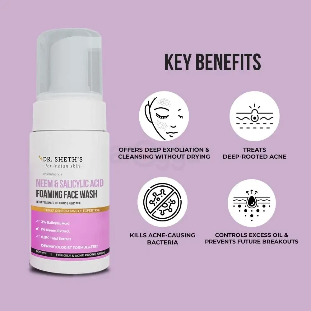 Dr. Sheth's Neem & Salicylic Acid Foaming Face Wash  