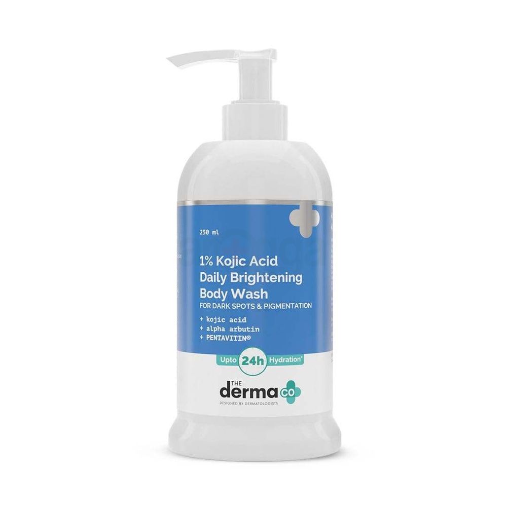 The Derma Co 1% Kojic Acid Daily Brightening Body Wash for Dark Spots & Pigmentation  