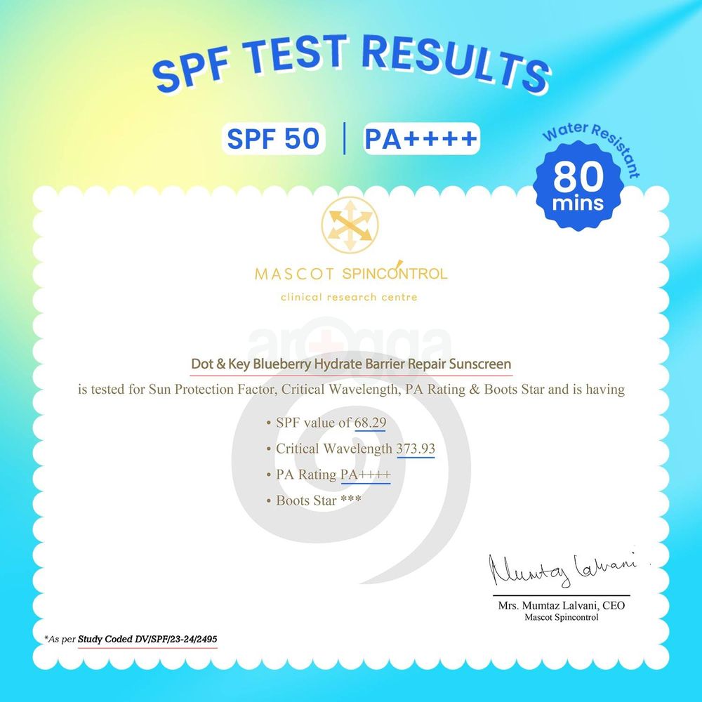 Dot and Key Blueberry Hydrate Barrier Repair Sunscreen SPF 50+ PA++++  