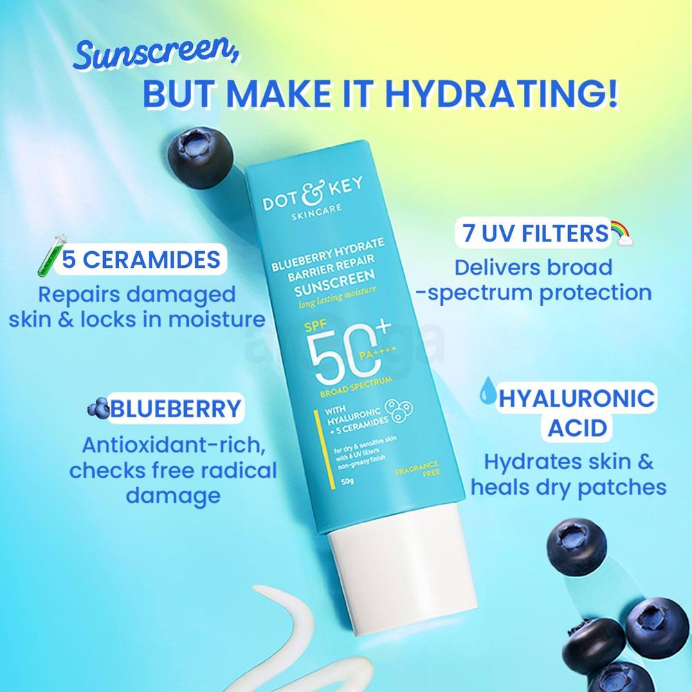Dot and Key Blueberry Hydrate Barrier Repair Sunscreen SPF 50+ PA++++  