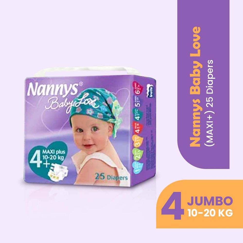 Nannys Baby Love Belt System Diaper 25pcs - Maxi+ (10-20kg)  