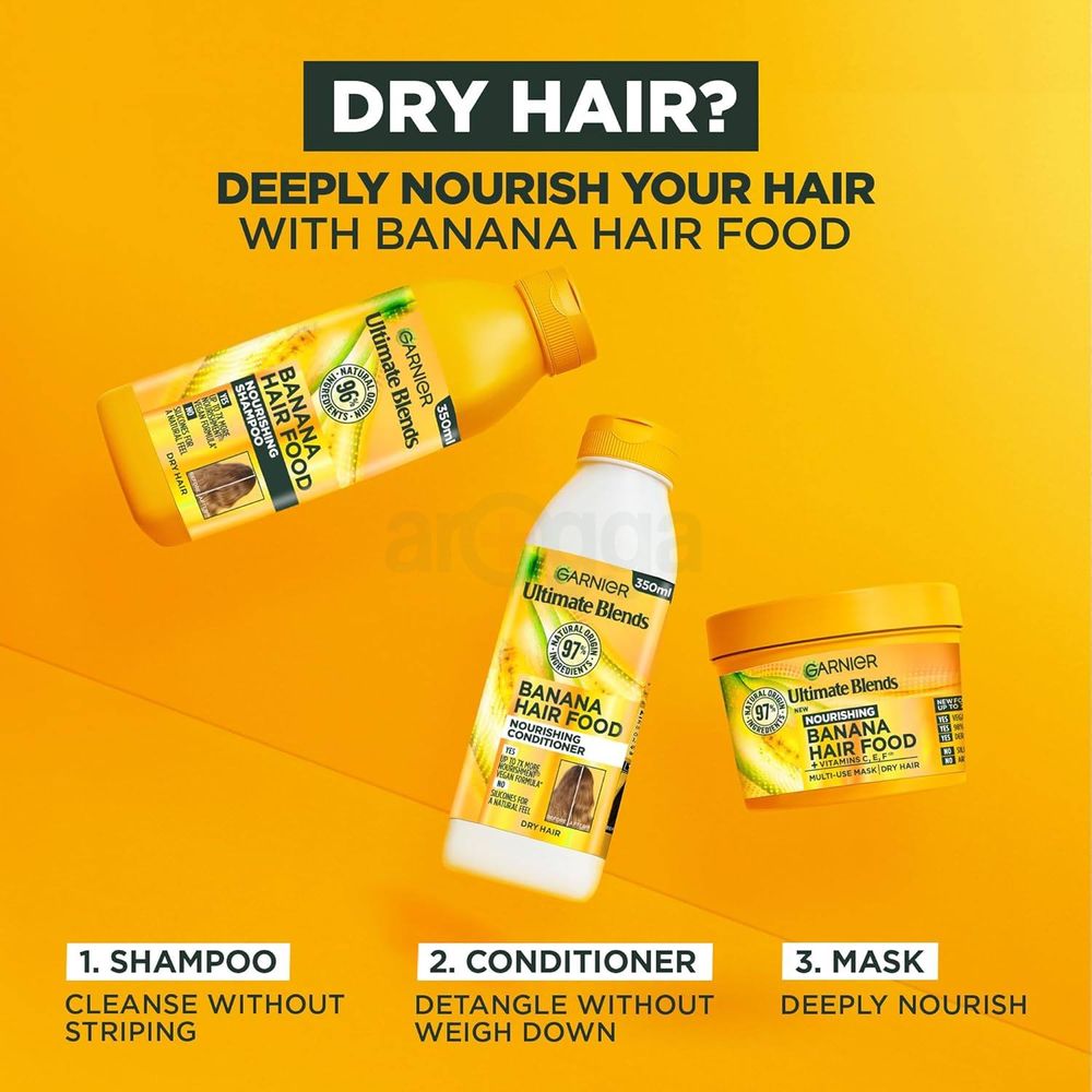 Garnier Ultimate Blends Banana Hair Food Nourishing Shampoo for  Dry Hair  