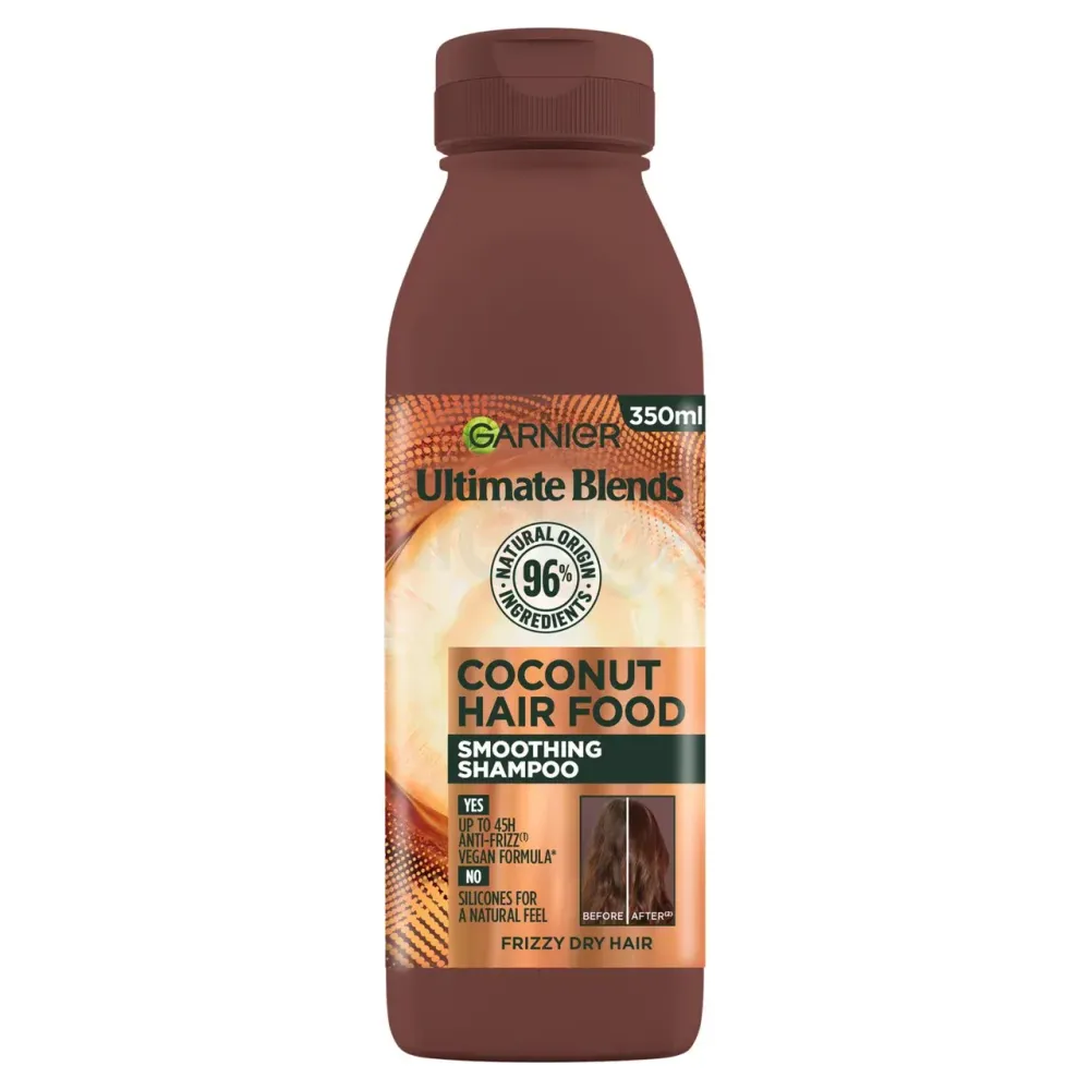 Garnier Ultimate Blends Coconut Hair Food Smoothing Shampoo for Frizzy Dry Hair  