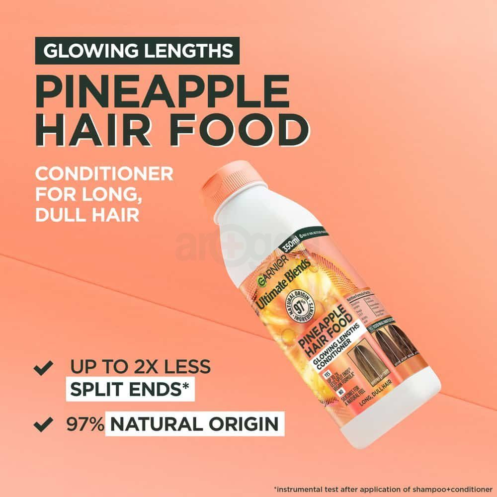 Garnier Ultimate Blends Pineapple Hair Food Glowing Lengths Conditioner for Long, Dull Hair  