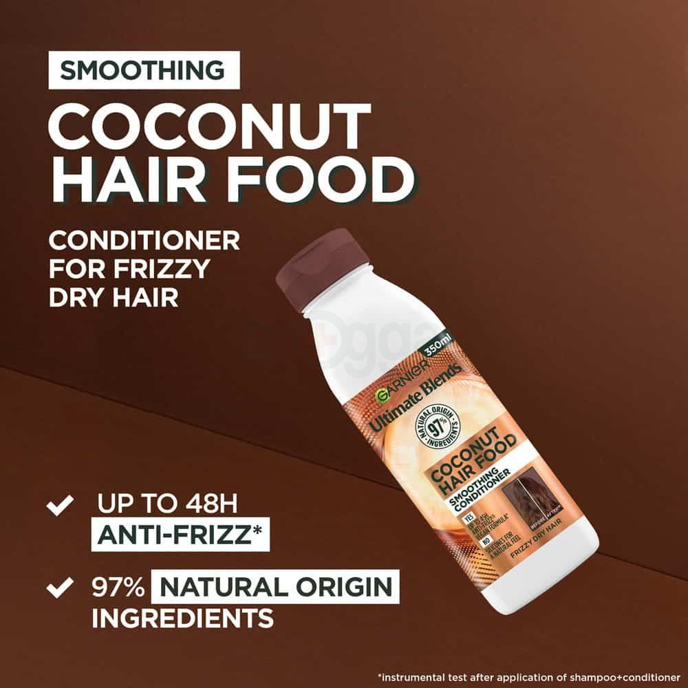 Garnier Ultimate Blends Coconut Hair Food Smoothing Conditioner for Frizzy Dry Hair  