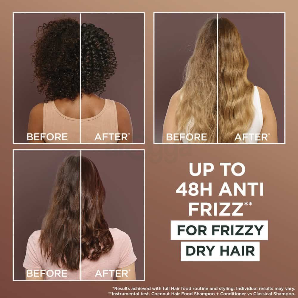 Garnier Ultimate Blends Coconut Hair Food Smoothing Conditioner for Frizzy Dry Hair  