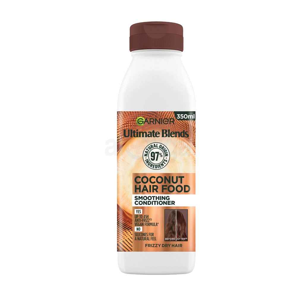 Garnier Ultimate Blends Coconut Hair Food Smoothing Conditioner for Frizzy Dry Hair  