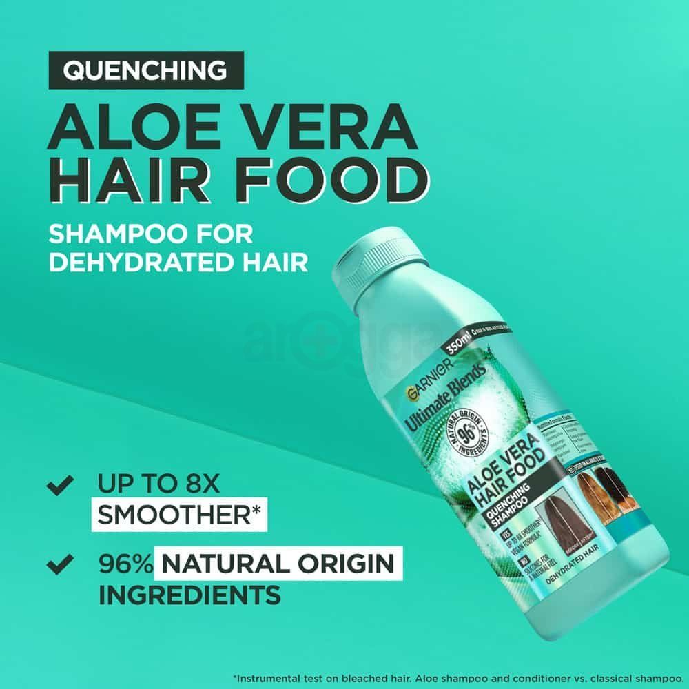 Garnier Ultimate Blends Aloe Vera Hair Food Quenching Shampoo for Dehydrated Hair  