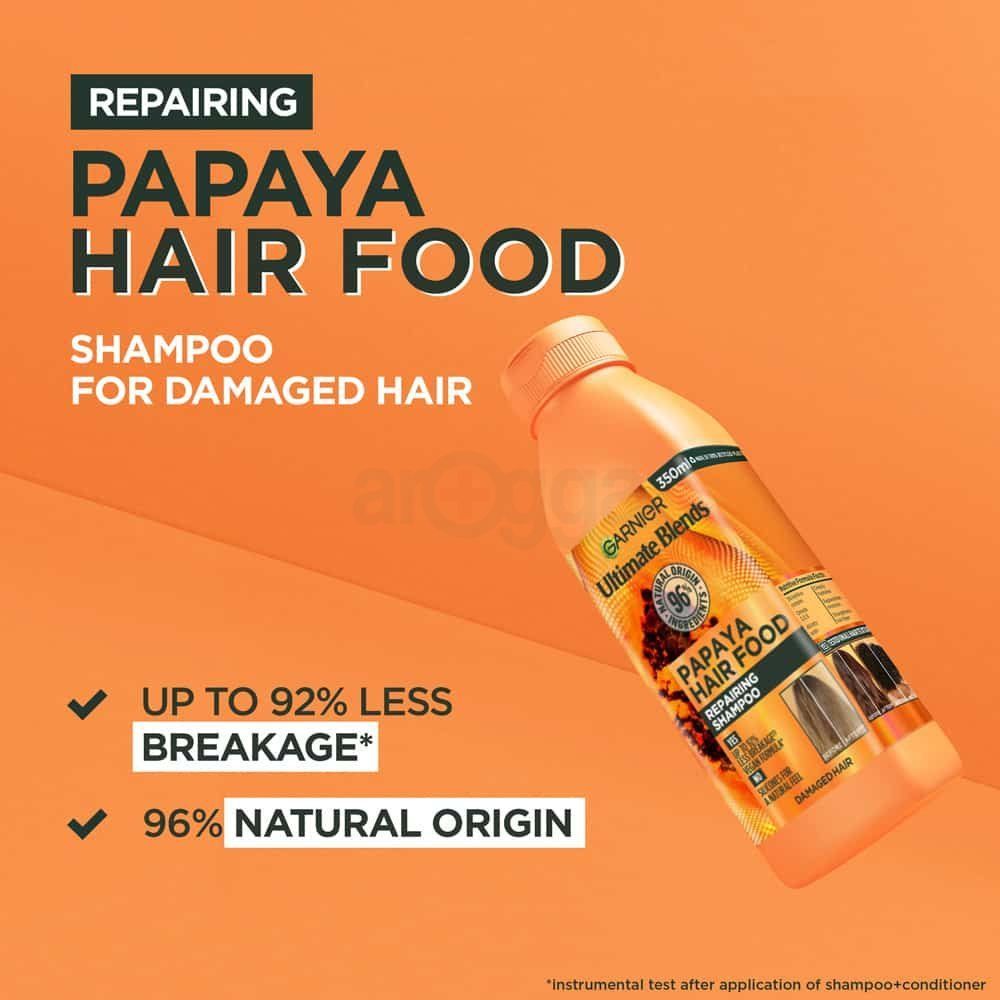 Garnier Ultimate Blends Papaya Hair Food Repairing Shampoo for Damaged Hair  