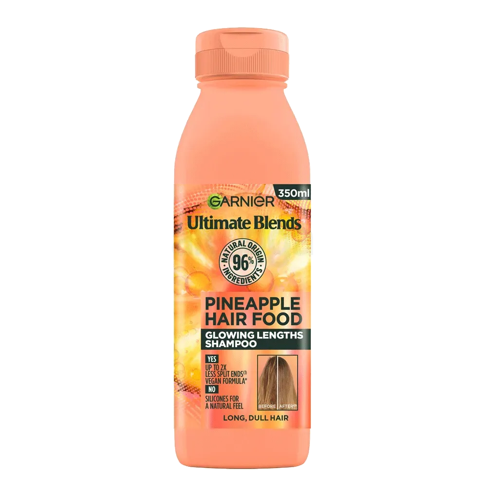 Garnier Ultimate Blends Pineapple Hair Food Glowing Lengths Shampoo for Long, Dull Hair 350ml  