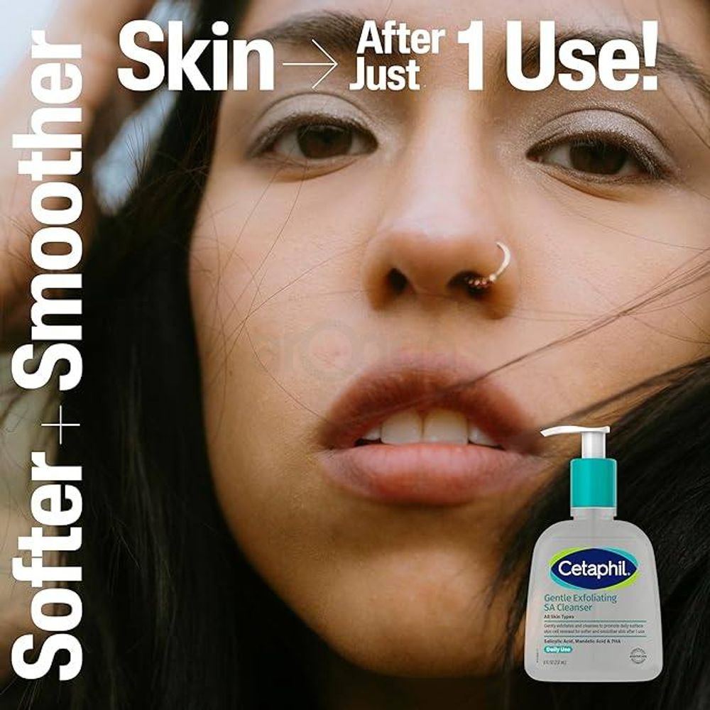 Cetaphil gentle Exfoliating SA Cleanser with Salicylic Acid, Mandelic Acid & PHA for All Skin Types  