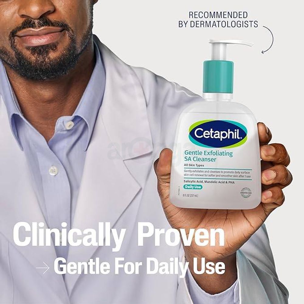 Cetaphil gentle Exfoliating SA Cleanser with Salicylic Acid, Mandelic Acid & PHA for All Skin Types  