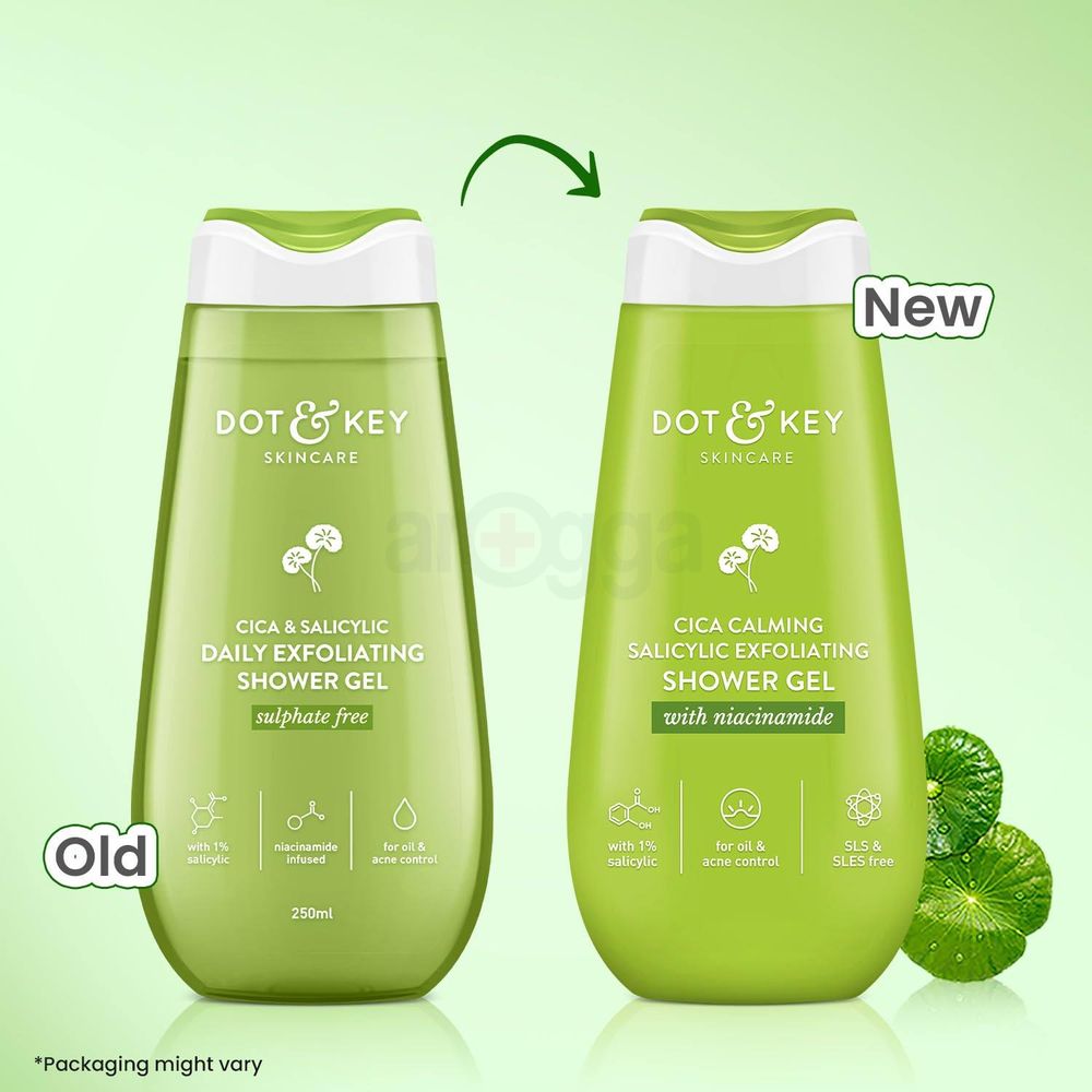 Dot and Key Cica Calming Salicylic Exfoliating Shower Gel with Niacinamide  