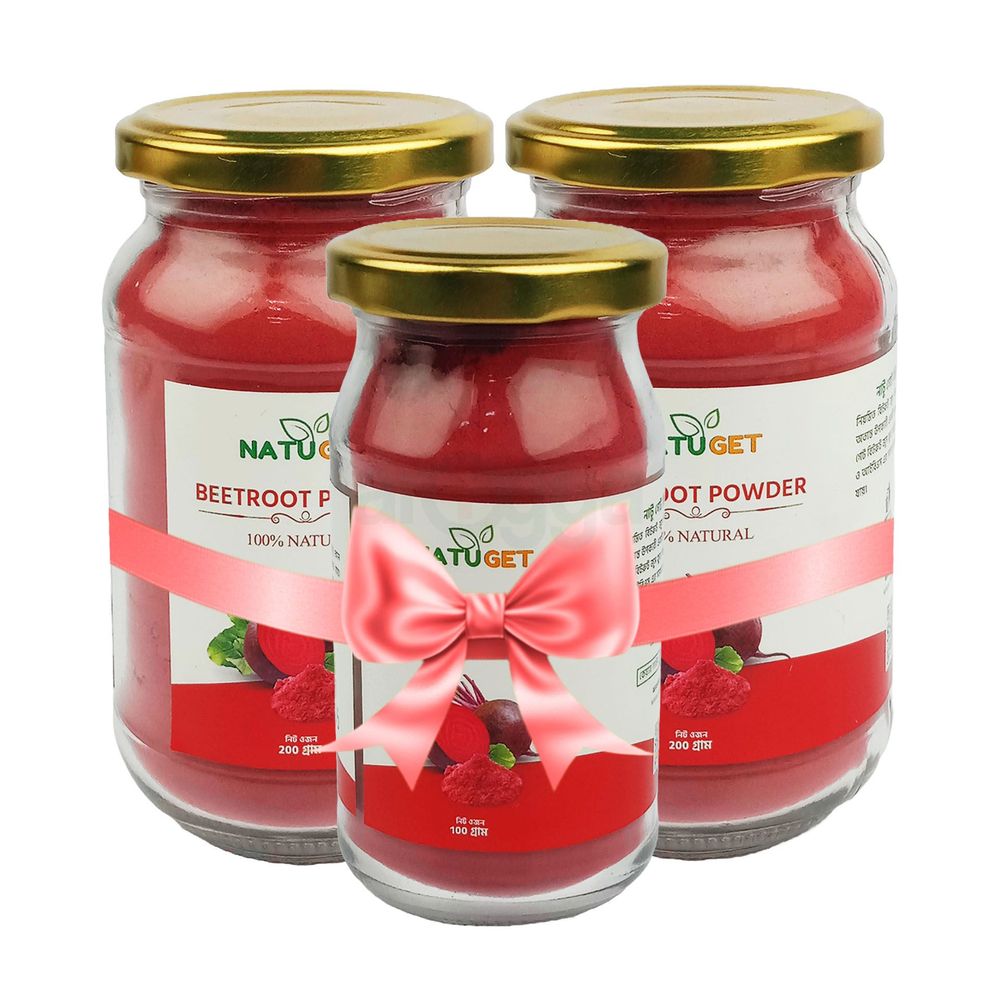 Buy 2 Natuget Beetroot Powder (বিটরুট পাউডার) 200g Get 1 Natuget Beetroot Powder 100g Free  