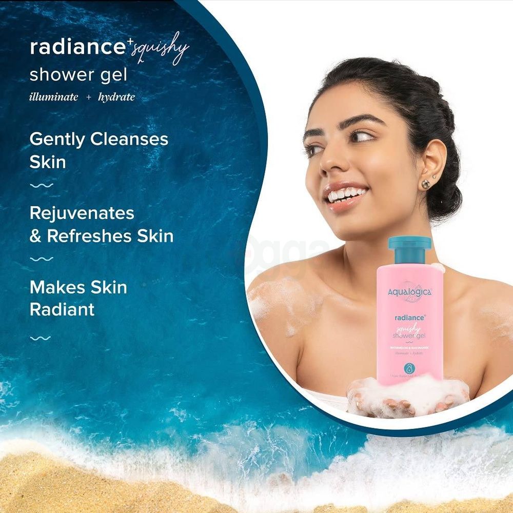 Aqualogica Radiance Squishy Shower Gel with Watermelon & Niacinamide  