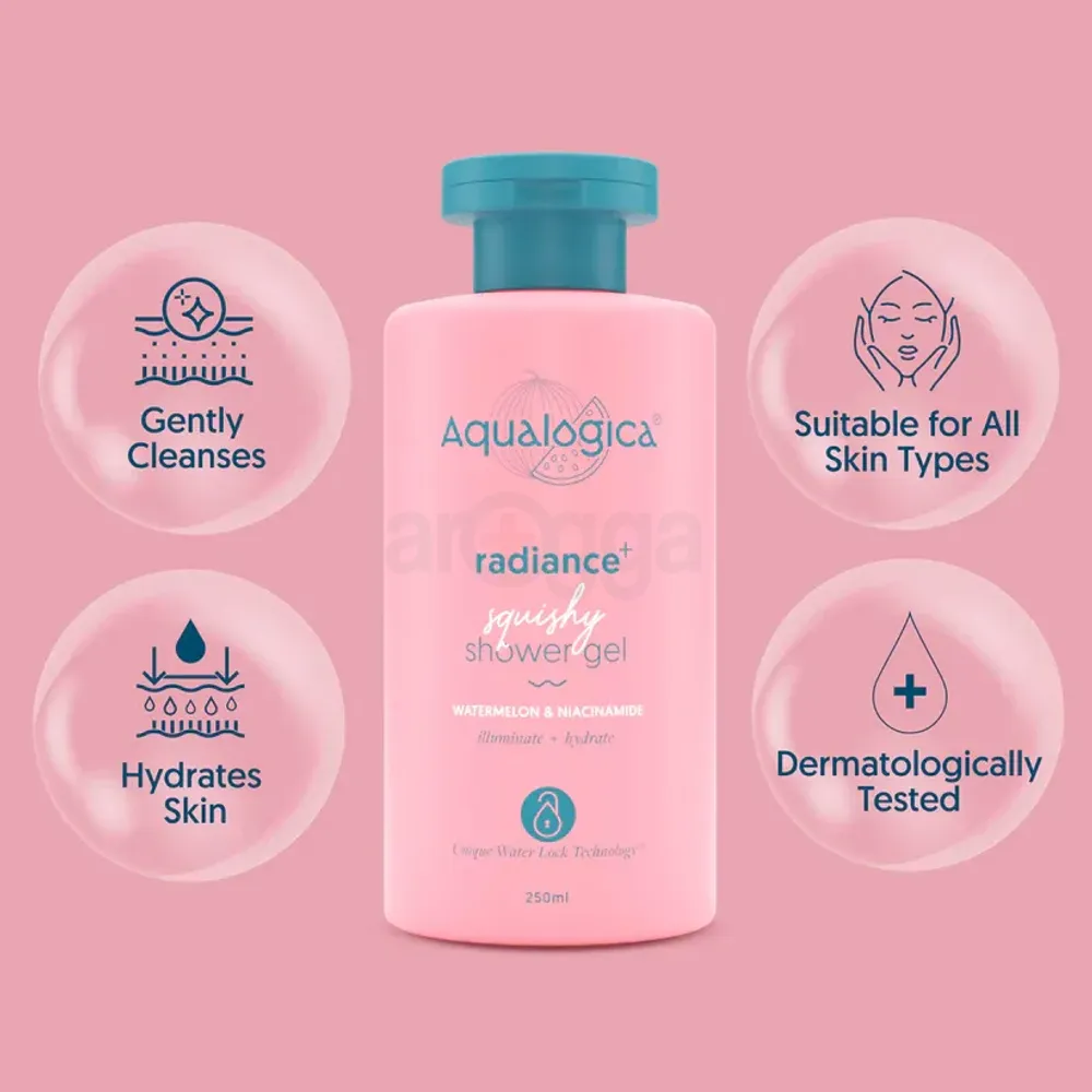 Aqualogica Radiance Squishy Shower Gel with Watermelon & Niacinamide  