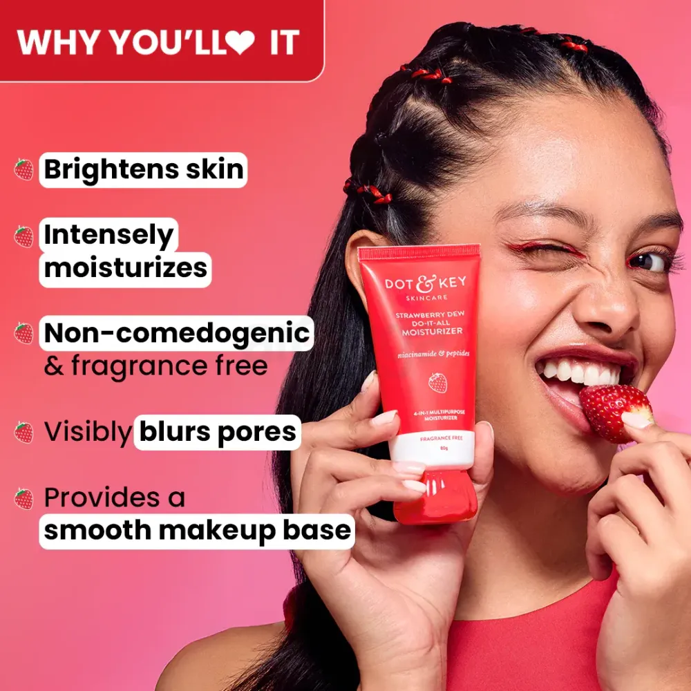 Dot and Key Strawberry Dew Do it All Moisturizer with Niacinamide & Peptides  