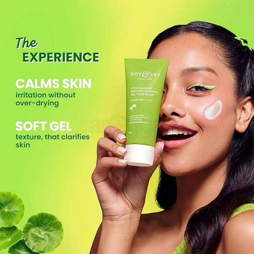 Dot and Key Cica Calming Blemish Clearing Face Wash with Salicylic Acid & Green Tea  