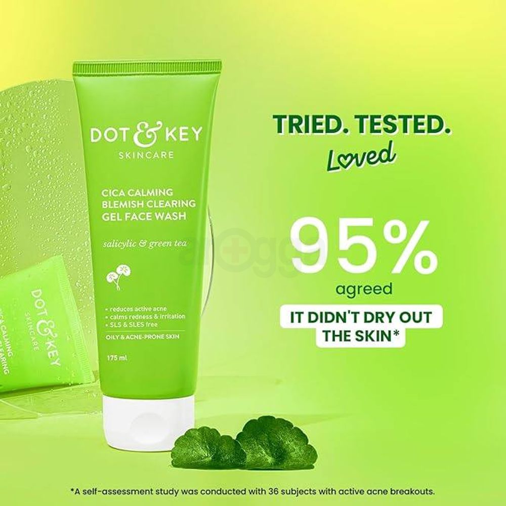 Dot and Key Cica Calming Blemish Clearing Face Wash with Salicylic Acid & Green Tea  