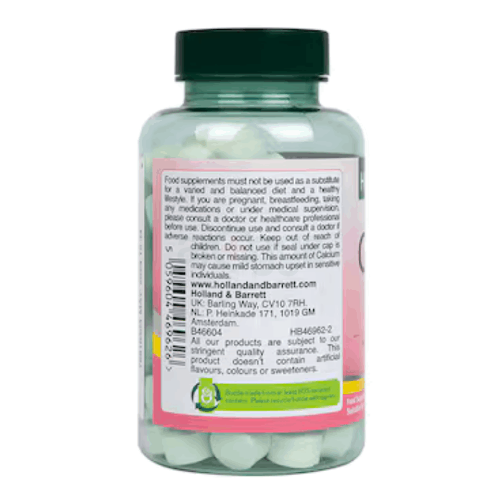 Holland & Barrett Chewable Calcium + Vitamin D 90 Tablets  