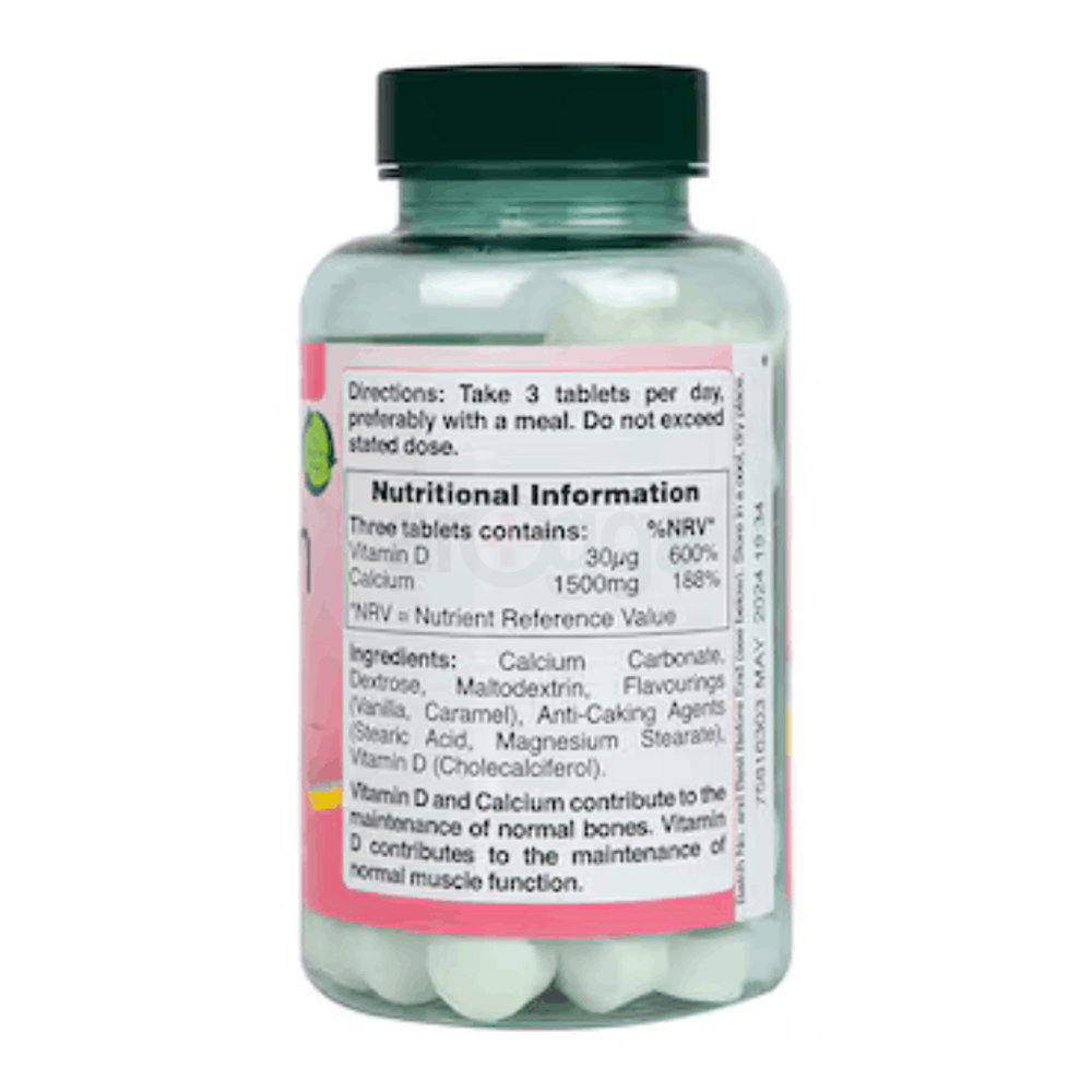 Holland & Barrett Chewable Calcium + Vitamin D 90 Tablets  