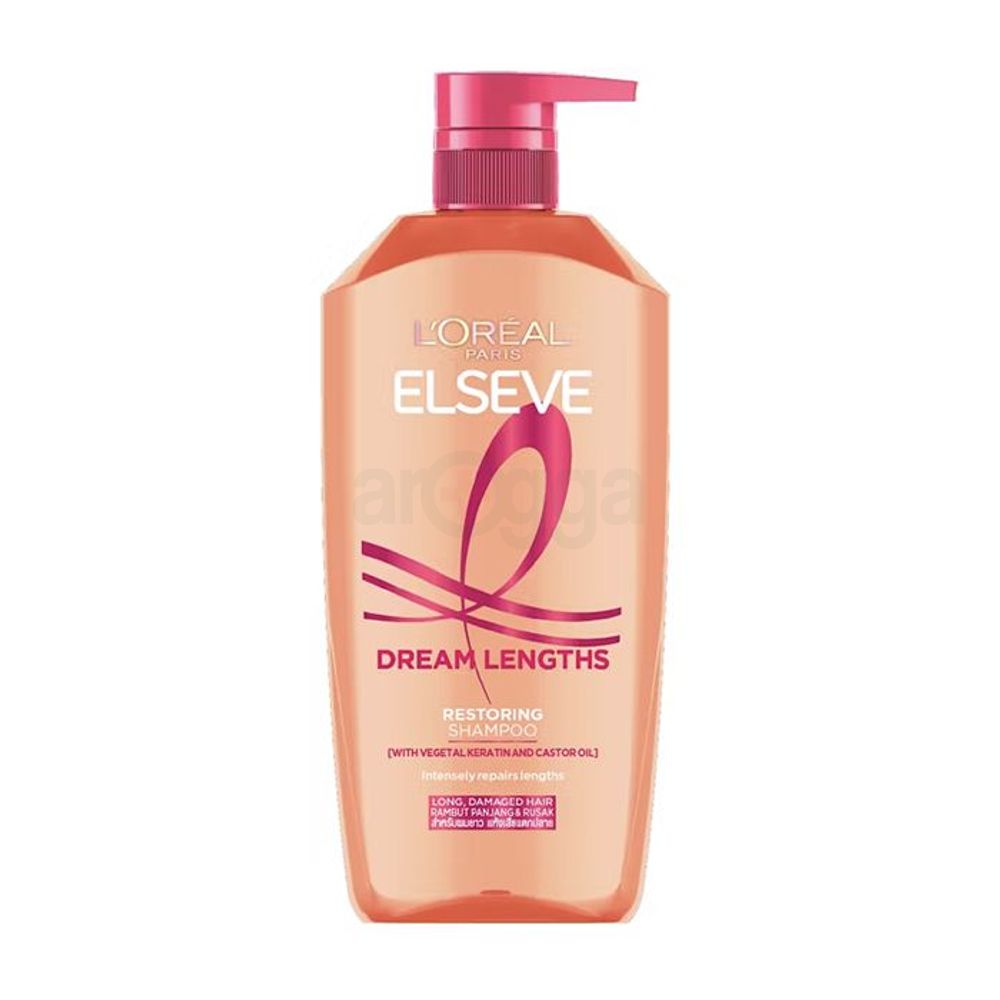 Loreal Paris Elvive Dream Length Restoring Shampoo with Vegetal Keratin and Castor Oil for Long and Damaged Hair  