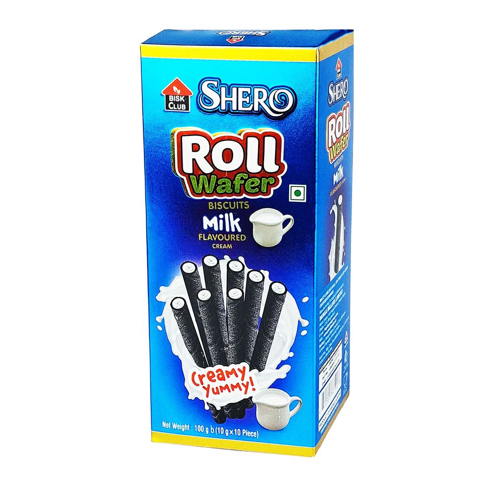 Bisk Club Shero Roll Wafer Biscuits 100gm   