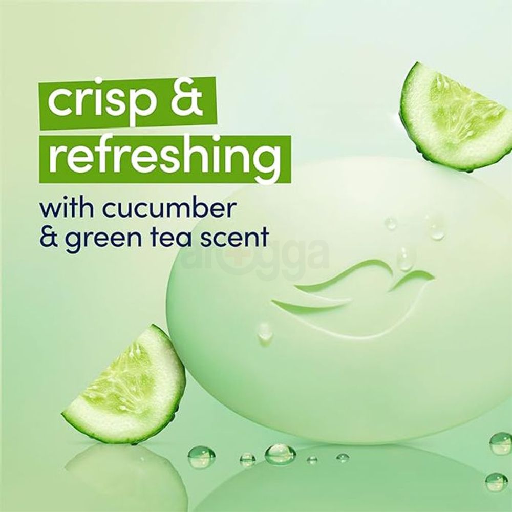 Dove  Cool Moisture Moisturizing Cream Beauty Bar Soap with Cucumber & Green Tea Scent  