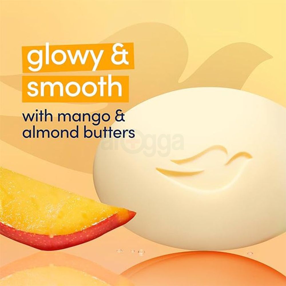 Dove Glowing Moisturizing Cream Beauty Bar Soap with Mango Butter & Almond Butter  