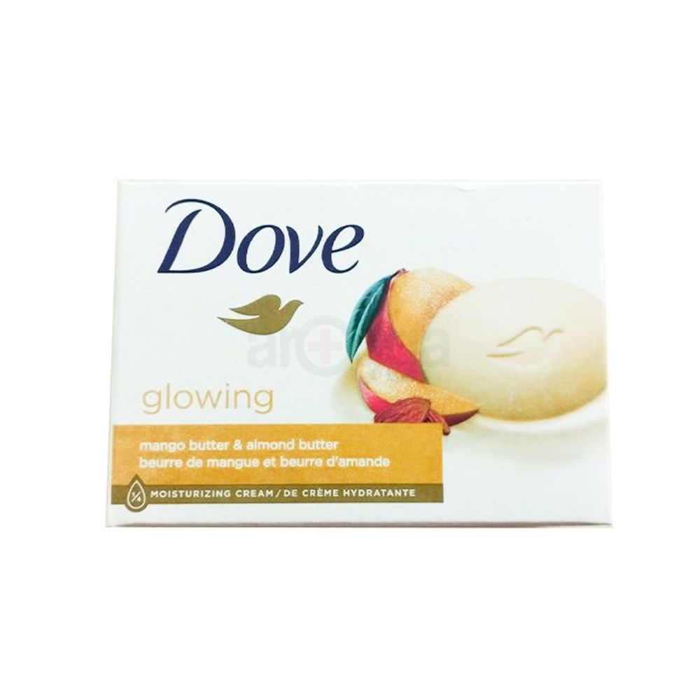 Dove Glowing Moisturizing Cream Beauty Bar Soap with Mango Butter & Almond Butter  