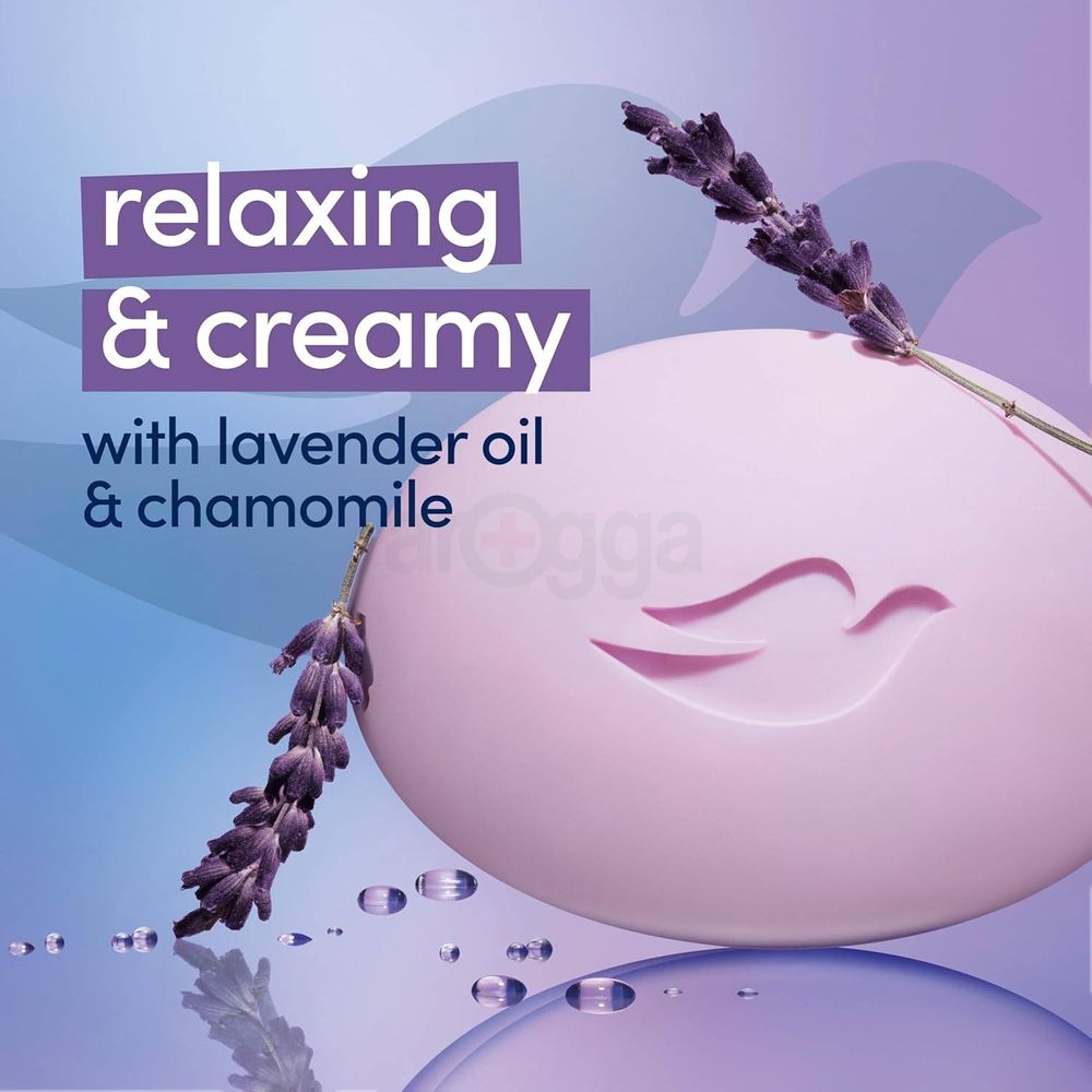 Dove  Relaxing Moisturizing Cream Beauty Bar Soap with Lavender Oil & Chamomile  