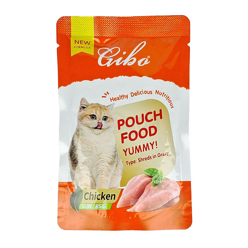 GIBO "Cat Pouch Food Chicken Flavor(Shreds in gravy)"  