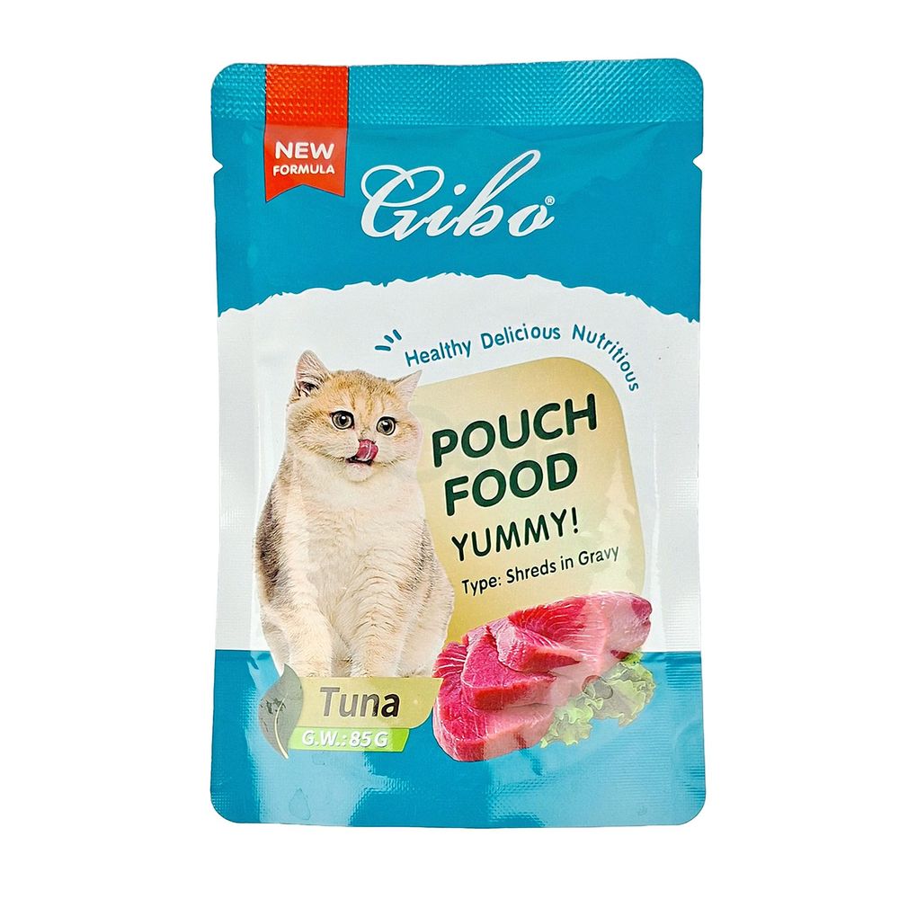 GIBO "Cat Pouch Food Tuna Flavor(Shreds in gravy)"  